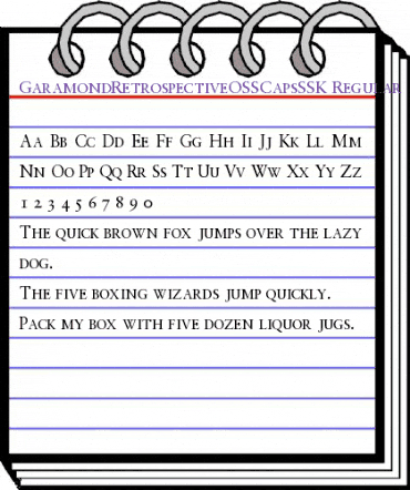 GaramondRetrospectiveOSSCapsSSK Regular animated font preview GaramondRetrospectiveOSSCapsSSK Regular animated font preview