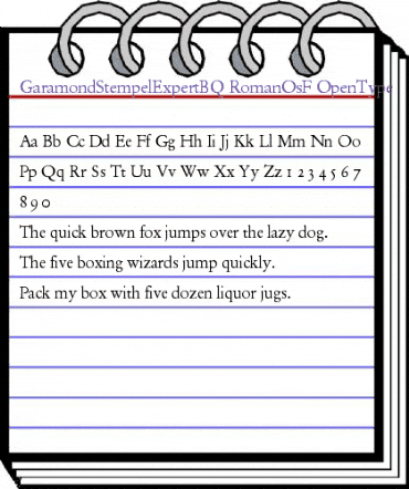 Garamond Stempel Expert BQ Regular animated font preview