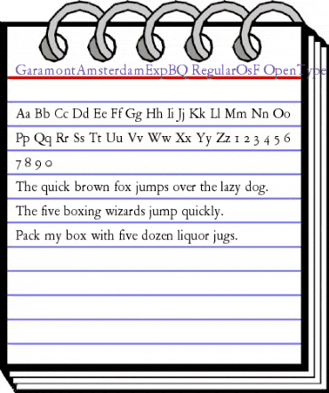 Garamont Amsterdam Expert BQ Regular animated font preview