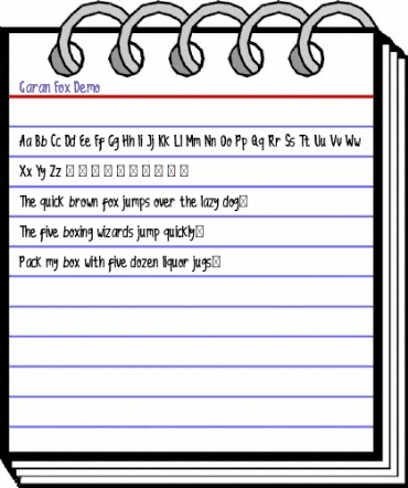 Garan Fox Demo Regular animated font preview