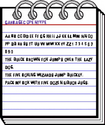 GarbageC Regular animated font preview