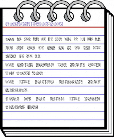 GardenDisplayCaps Regular animated font preview GardenDisplayCaps Regular animated font preview