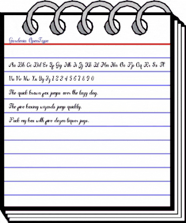 Gardenia Regular animated font preview