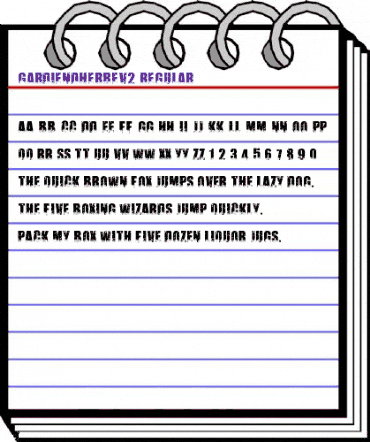 Gardiendherbev2 Regular animated font preview