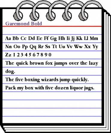 Garemond-Bold Regular animated font preview Garemond-Bold Regular animated font preview