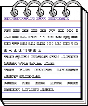 Gargantua BTN Shadow Regular animated font preview Gargantua BTN Shadow Regular animated font preview