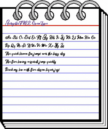 Gargilla FREE Regular animated font preview