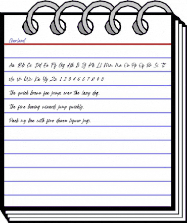 Garland Regular animated font preview Garland Regular animated font preview