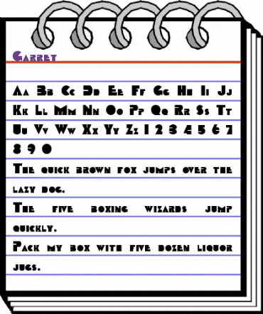 Garret Regular animated font preview Garret Regular animated font preview
