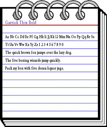 Garrick Thin Bold animated font preview Garrick Thin Bold animated font preview