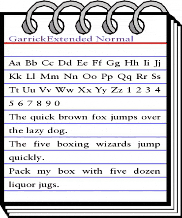 GarrickExtended Normal animated font preview
