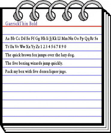 GarrickThin Bold animated font preview GarrickThin Bold animated font preview