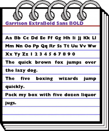 Garrison ExtraBold Sans BOLD animated font preview