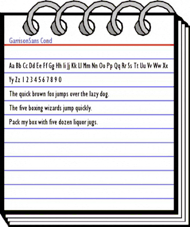 GarrisonSans-Cond Regular animated font preview