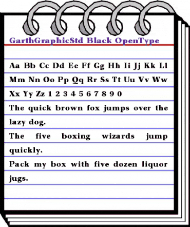 Garth Graphic Std Black animated font preview Garth Graphic Std Black animated font preview