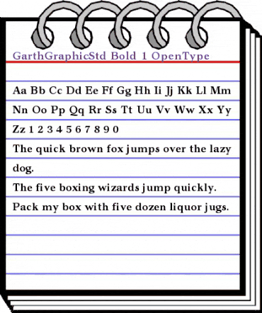 Garth Graphic Std Bold animated font preview Garth Graphic Std Bold animated font preview