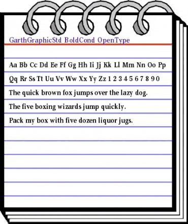 Garth Graphic Std Bold Condensed animated font preview Garth Graphic Std Bold Condensed animated font preview