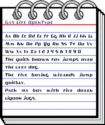 Gas Lite animated font preview