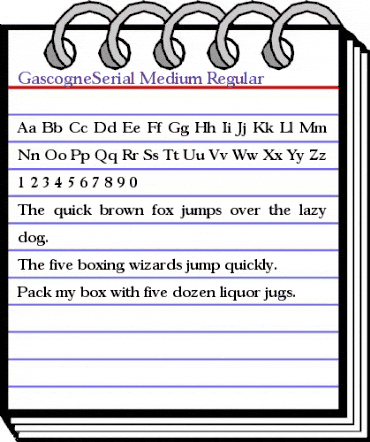 GascogneSerial-Medium Regular animated font preview