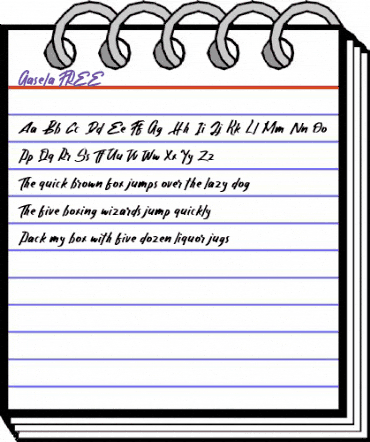 Gasela FREE Regular animated font preview