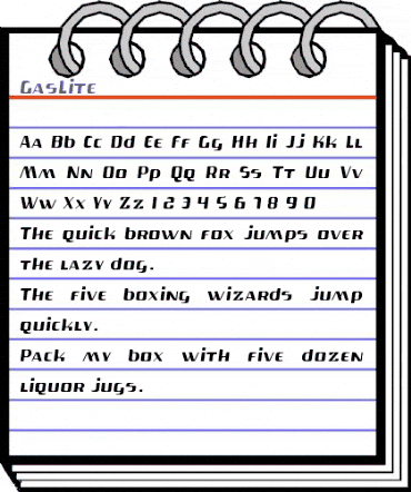 GasLite Regular animated font preview