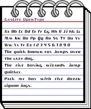 Gas Lite animated font preview