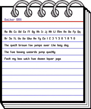 Gather BRK Normal animated font preview