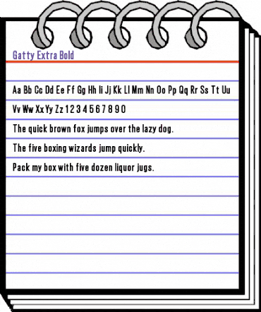 Gatty Extra Bold animated font preview