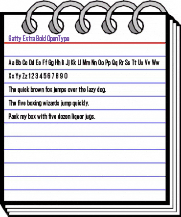 Gatty Extra Bold animated font preview