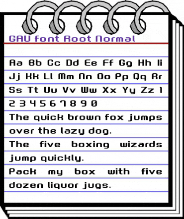 GAU_font_Root Normal animated font preview