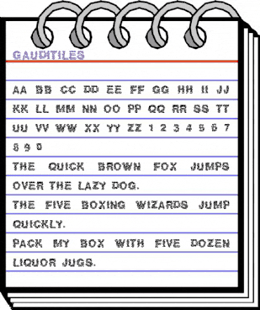 GaudiTiles Regular animated font preview