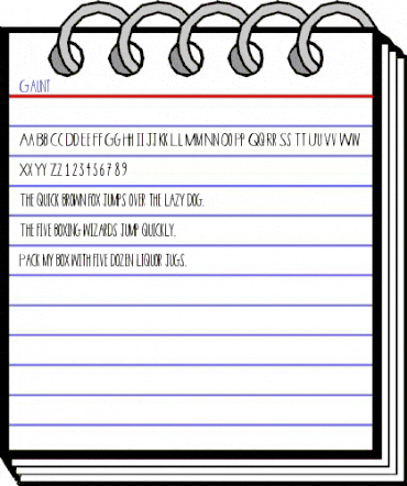 Gaunt Skinny animated font preview