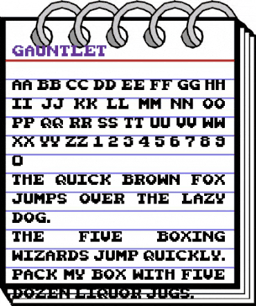 Gauntlet Regular animated font preview