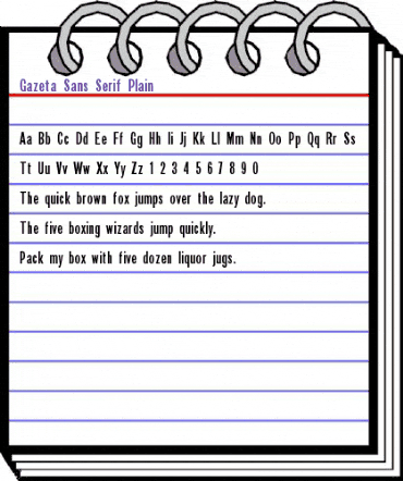 Gazeta Sans Serif Plain animated font preview Gazeta Sans Serif Plain animated font preview