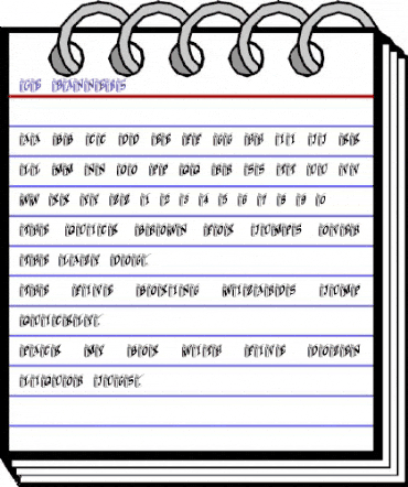 GE Banners Regular animated font preview