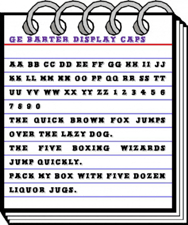 GE Barter Display Caps Regular animated font preview
