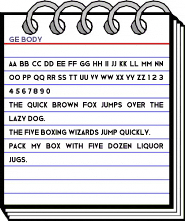 Ge Body Regular animated font preview