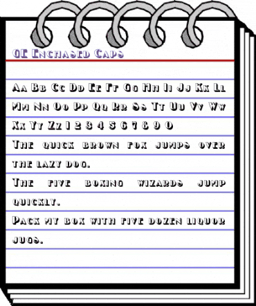 GE Enchased Caps Regular animated font preview