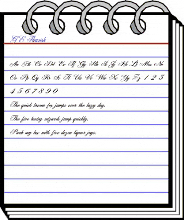 GE Fleurish Regular animated font preview