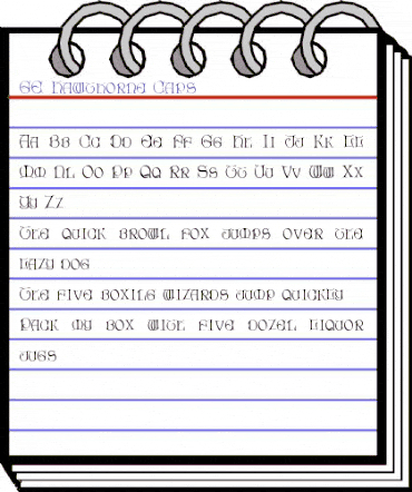 GE Hawthorne Caps Regular animated font preview