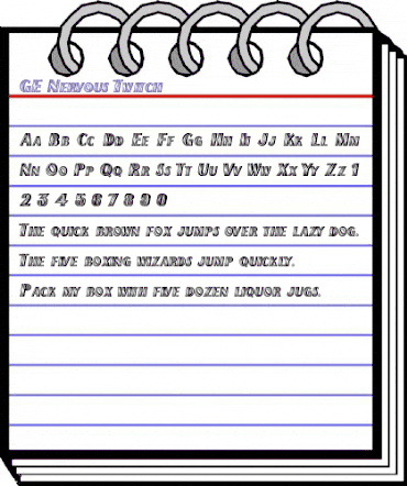 GE Nervous Twitch Regular animated font preview