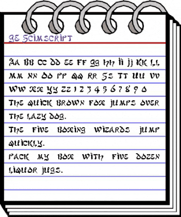 GE Scimscript Regular animated font preview GE Scimscript Regular animated font preview