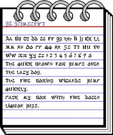GE Scimscript Regular animated font preview