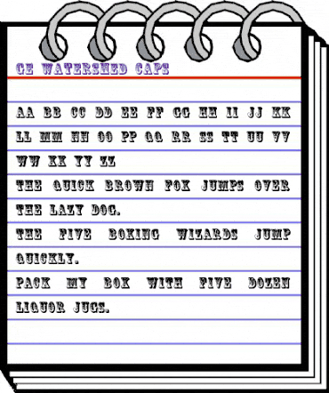 GE Watershed Caps Regular animated font preview GE Watershed Caps Regular animated font preview