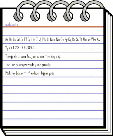 geektastic Regular animated font preview