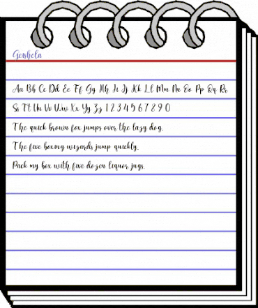 Geishela Regular animated font preview