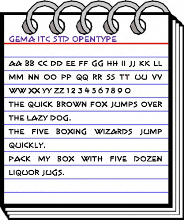 Gema ITC Std Regular animated font preview Gema ITC Std Regular animated font preview
