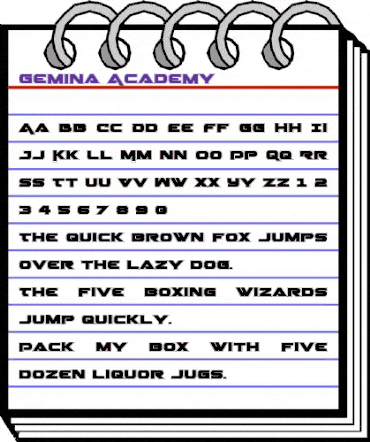 Gemina Academy Regular animated font preview Gemina Academy Regular animated font preview