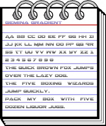 Gemina Gradient Regular animated font preview Gemina Gradient Regular animated font preview