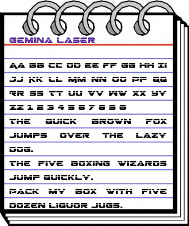 Gemina Laser Regular animated font preview Gemina Laser Regular animated font preview